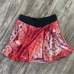 Red Star Skirt Metallic‎ Patriotic Fourth of July Party Outfit